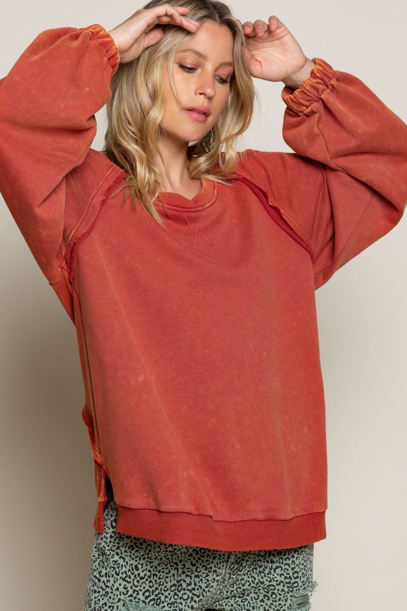Trapped In The Past Pullover - Golden Poppy