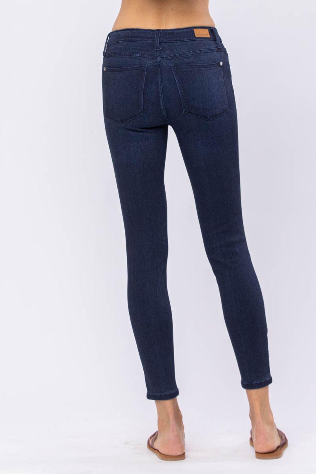 Judy Blue Mid Rise Dark Denim Skinny Jeans