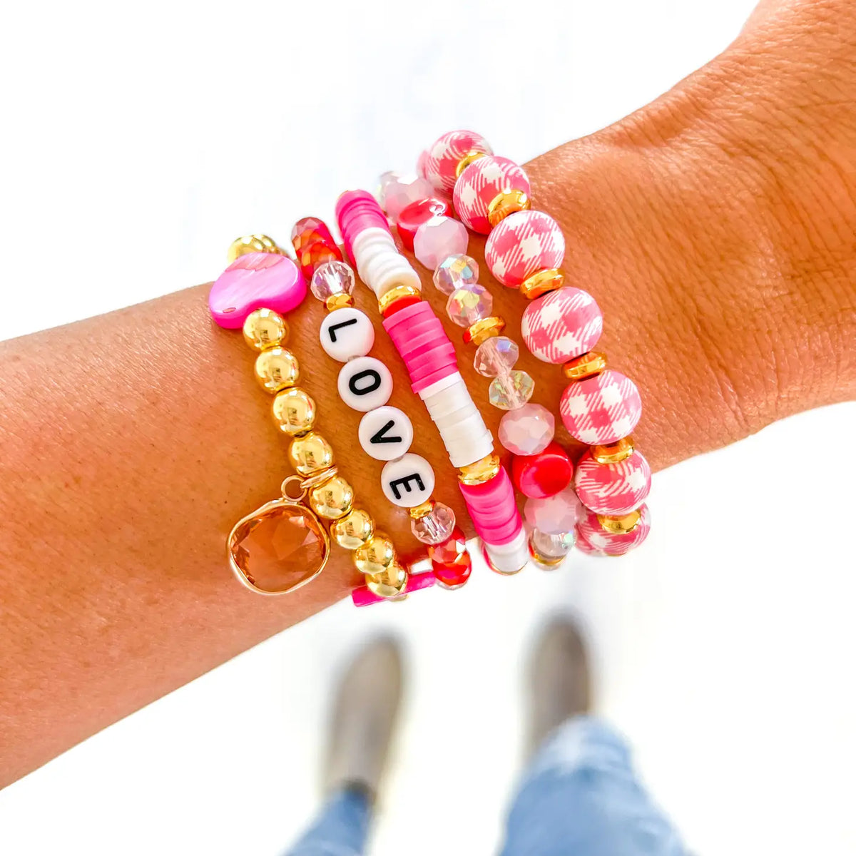 All You Need is Love Bracelet Stack