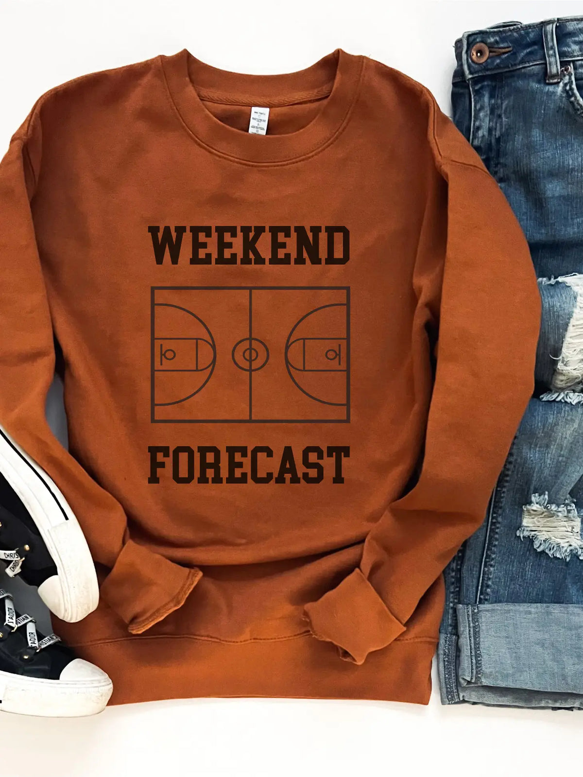 Weekend Forecast Fleece Pullover - Basketball