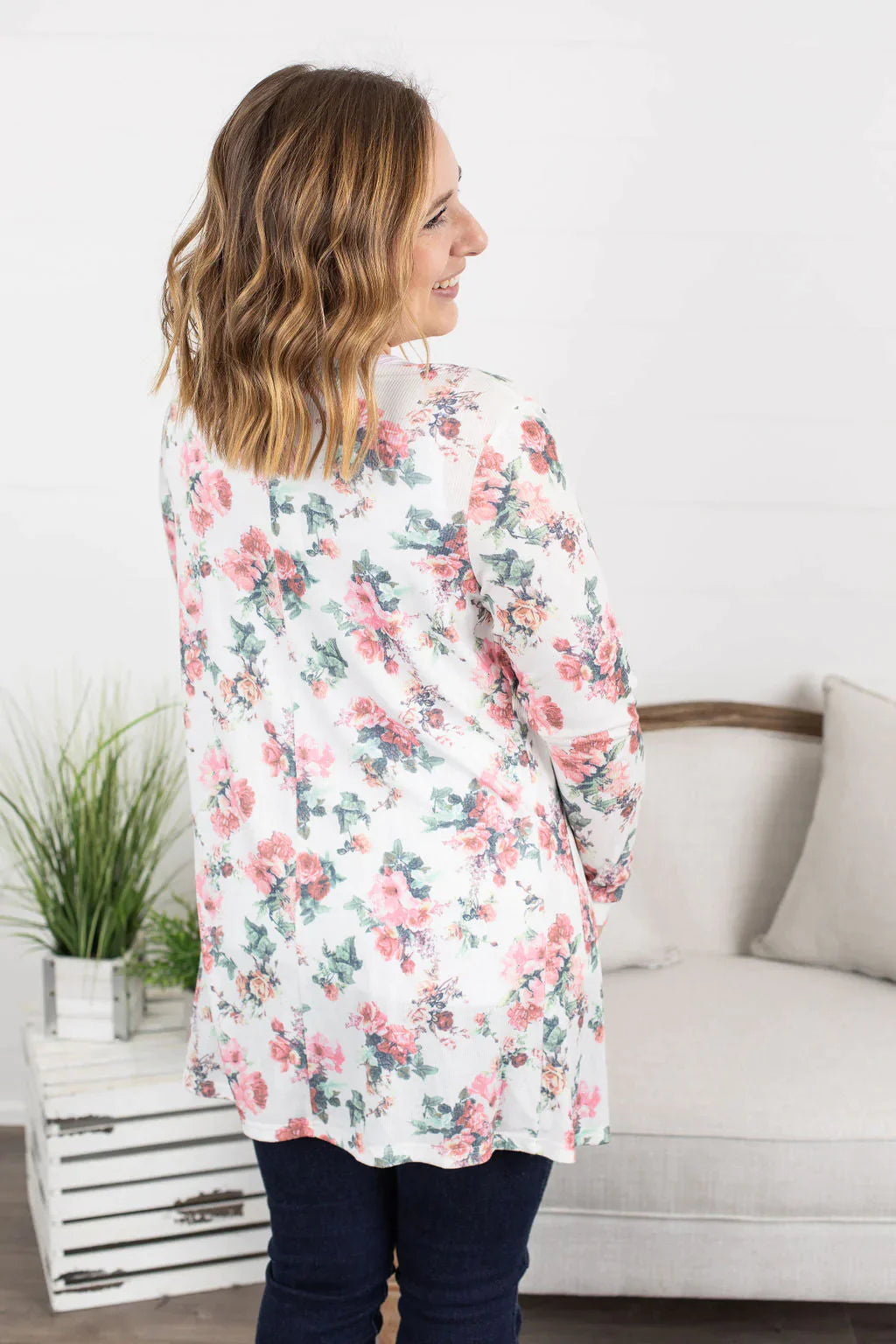 Anytime You Want Floral Cardigan - Ivory