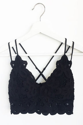 This is Love Lace Bralette - Black