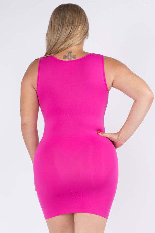 Seamless Slip Dress - Fuchsia