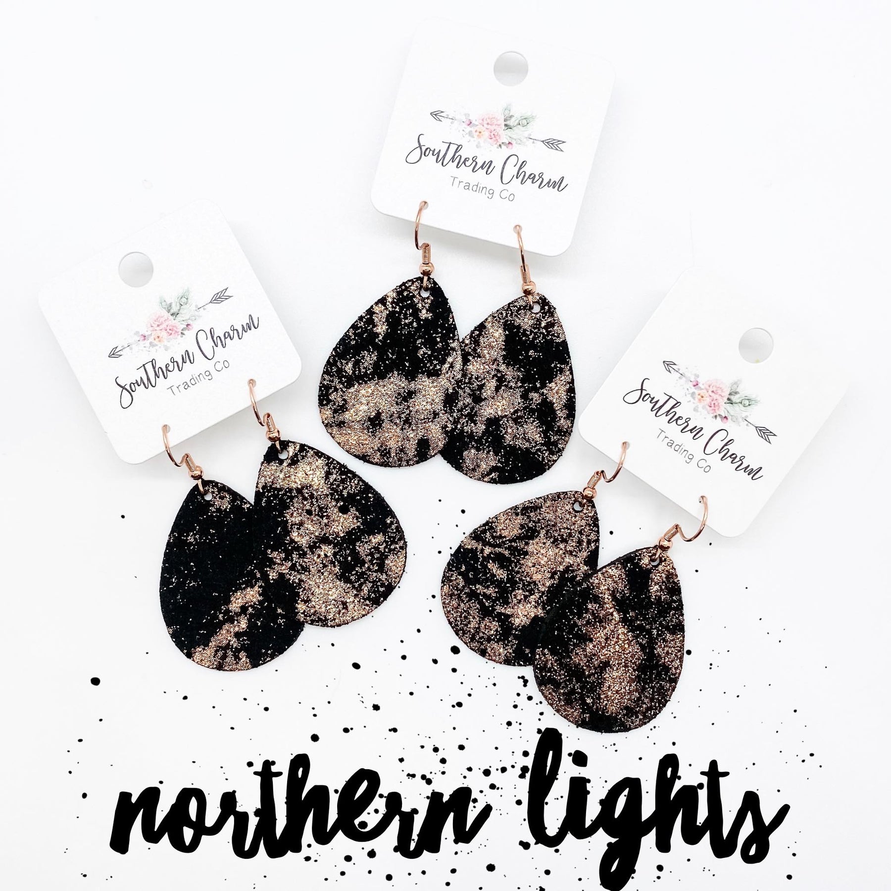 2" Northern Lights Teardrop Earrings