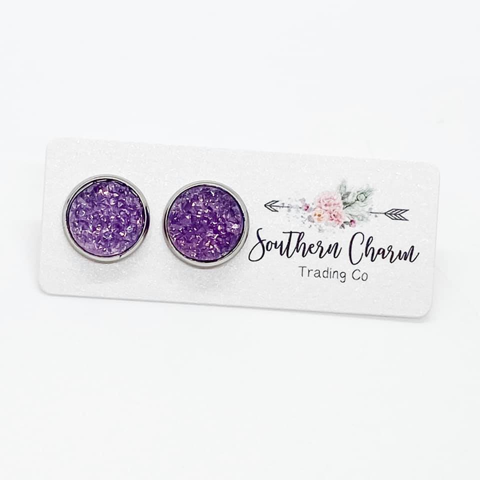 Lilac Stud Earrings