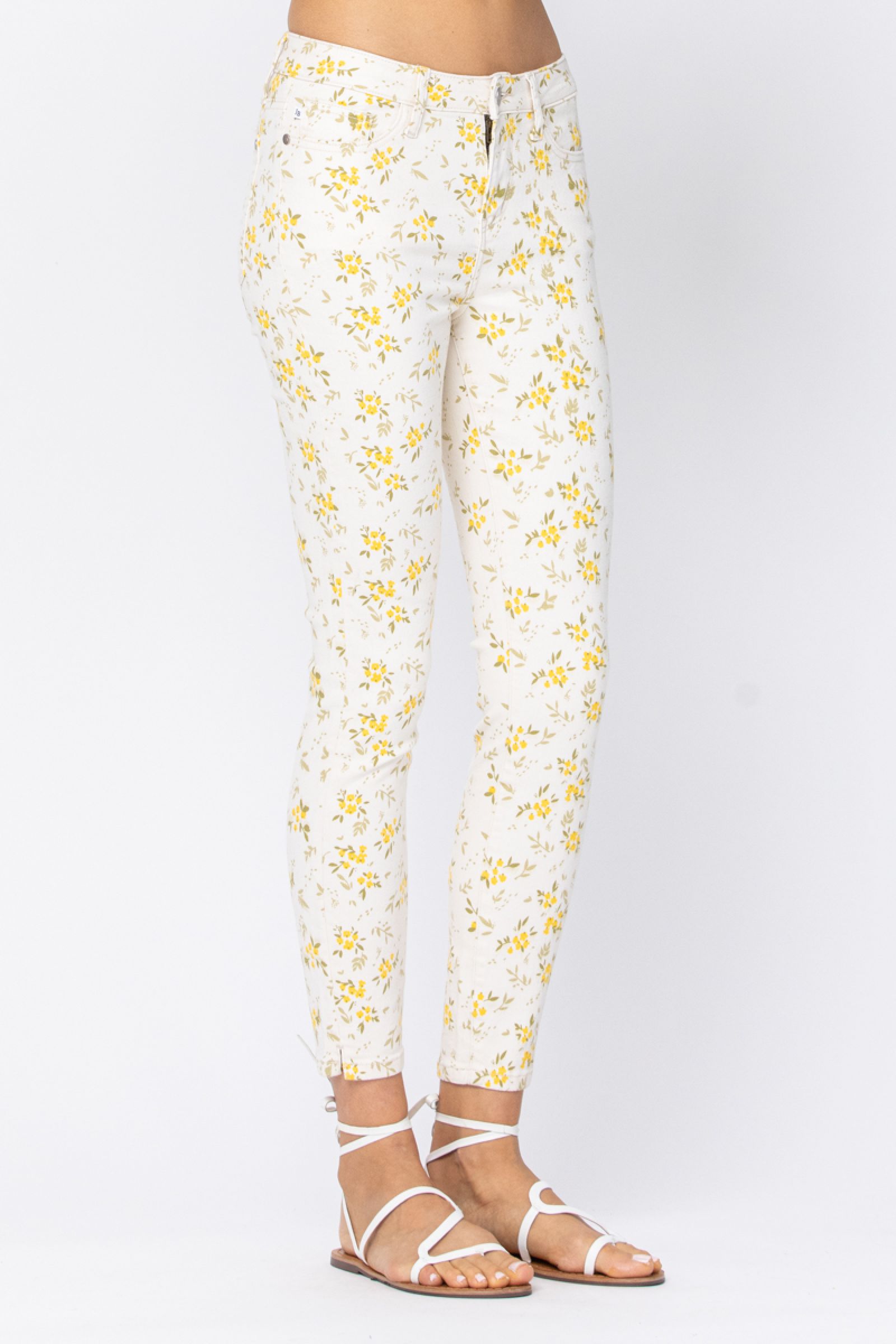 Judy Blue Floral Print Skinny Jeans