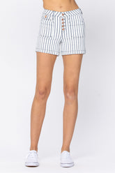 Judy Blue High Waist Stripe Shorts