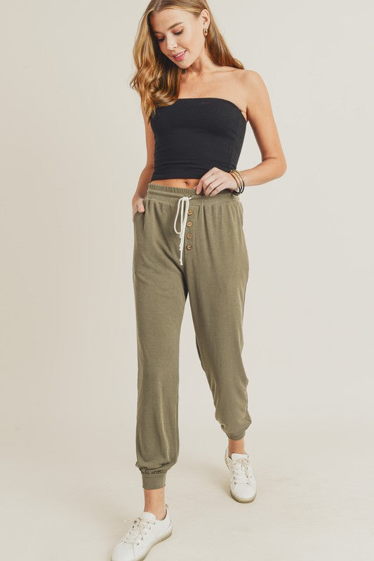Come Back Home Joggers - Olive