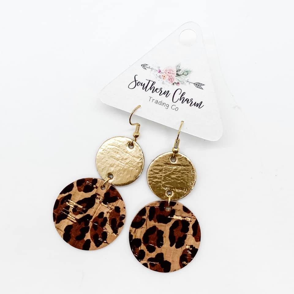 Gold & Metallic Gold Leopard Double Corkies