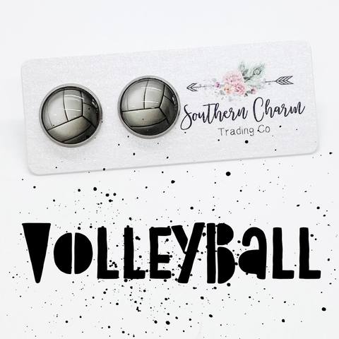 Volleyball Stud Earrings