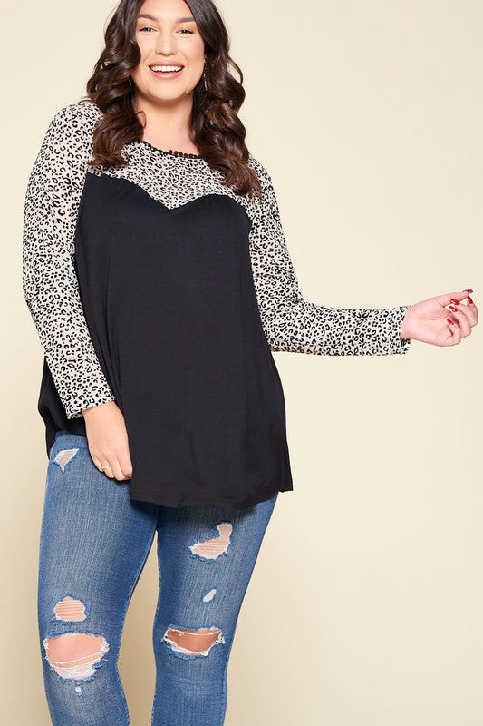 Just a Flirt Lace Detail Long Sleeve Top - Ivory