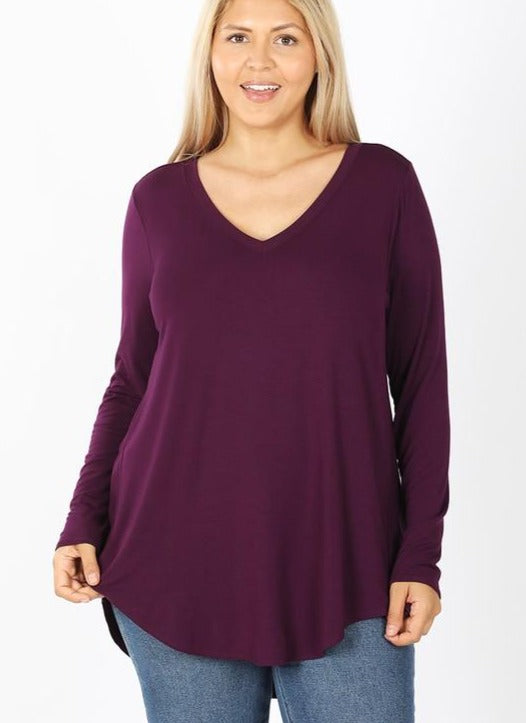 Easy Days Hi-lo Tee - Dark Plum