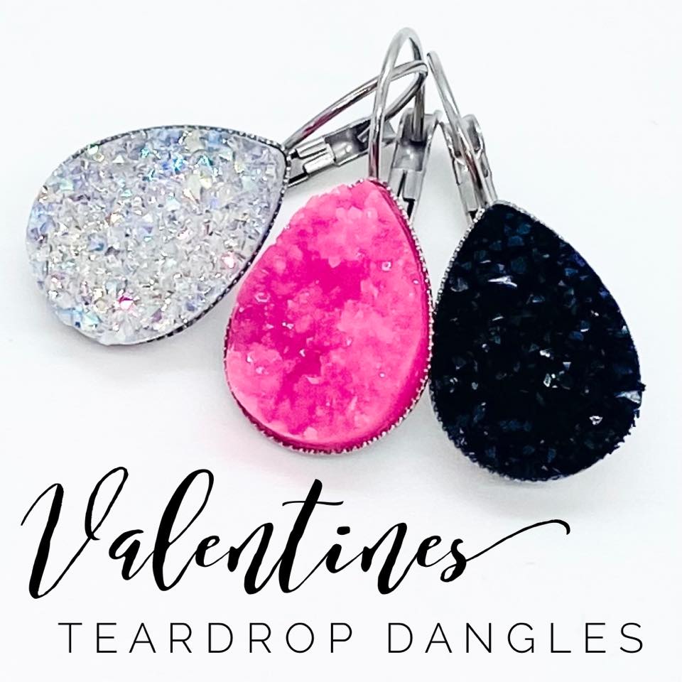 Big As Texas Teardrop Dangle Earrings- Hot Pink