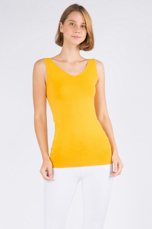 Reversible Seamless Tank - Mustard