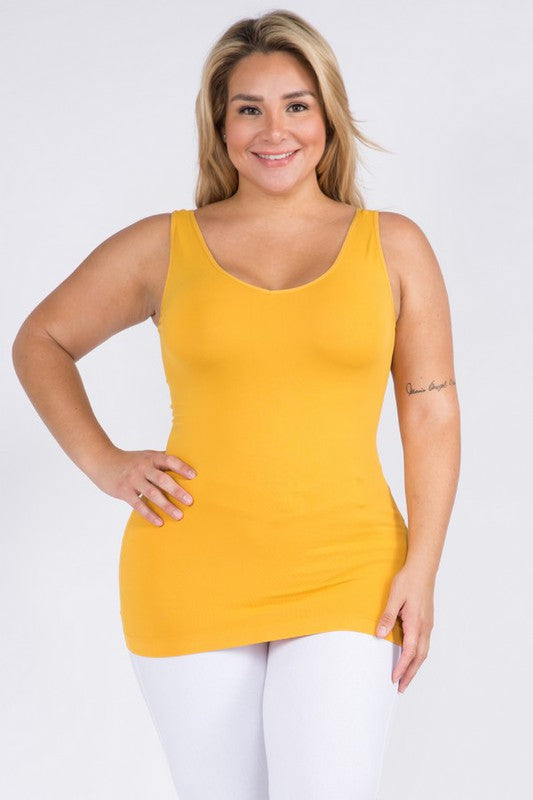 Reversible Seamless Tank - Mustard