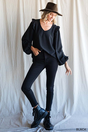 Memories of Us Blouse - Black