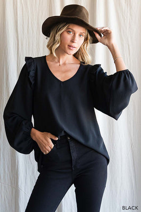 Memories of Us Blouse - Black