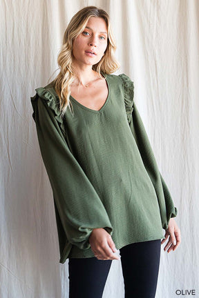 Memories Of Us Blouse - Olive