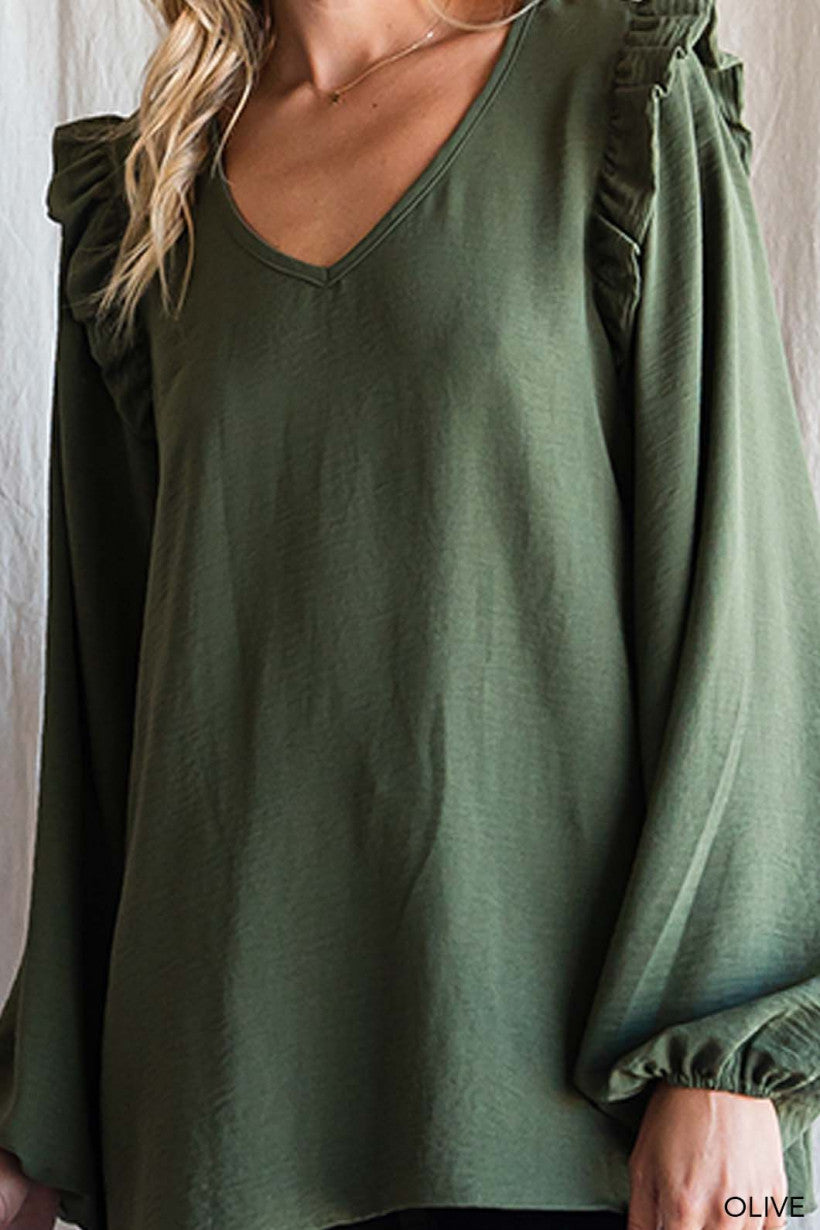 Memories Of Us Blouse - Olive