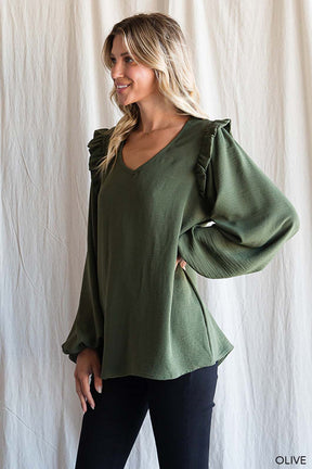 Memories Of Us Blouse - Olive