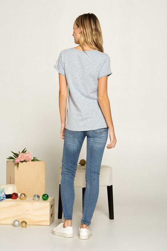 Front and Center Tee - Sky Blue