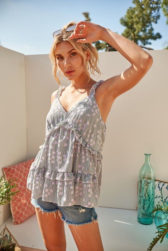 More Than Yesterday Ruffle Tank