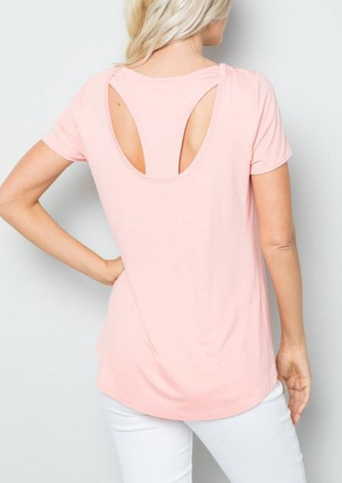 Party In the Back Tee - Pink Blush