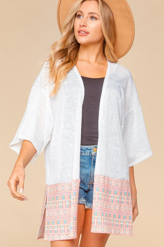 Take Notes Open Front Cardigan
