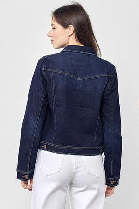 Forever and Now Classic Denim Jacket - Dark Wash