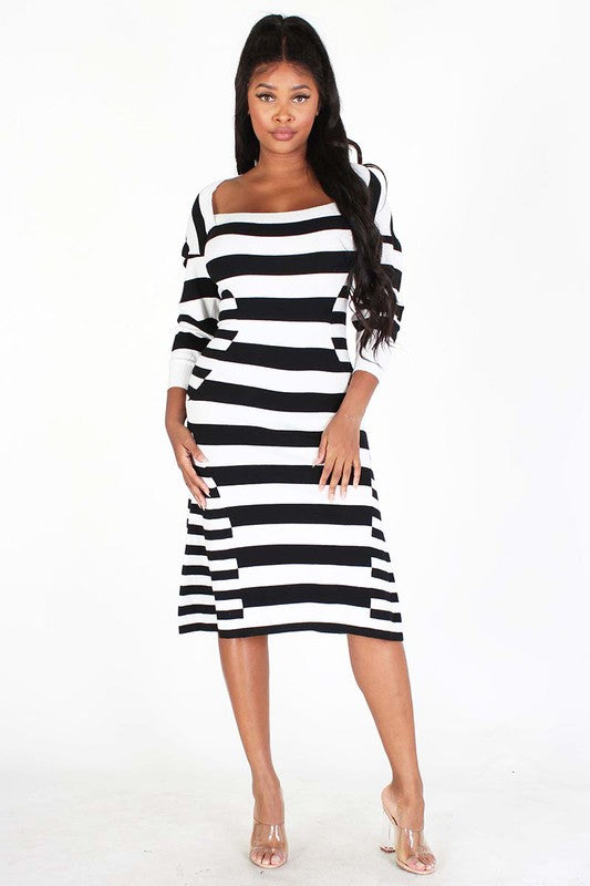 Fire In My Soul Striped Dress