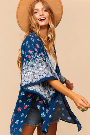 What Dreams Are Made Of Kimono - Navy