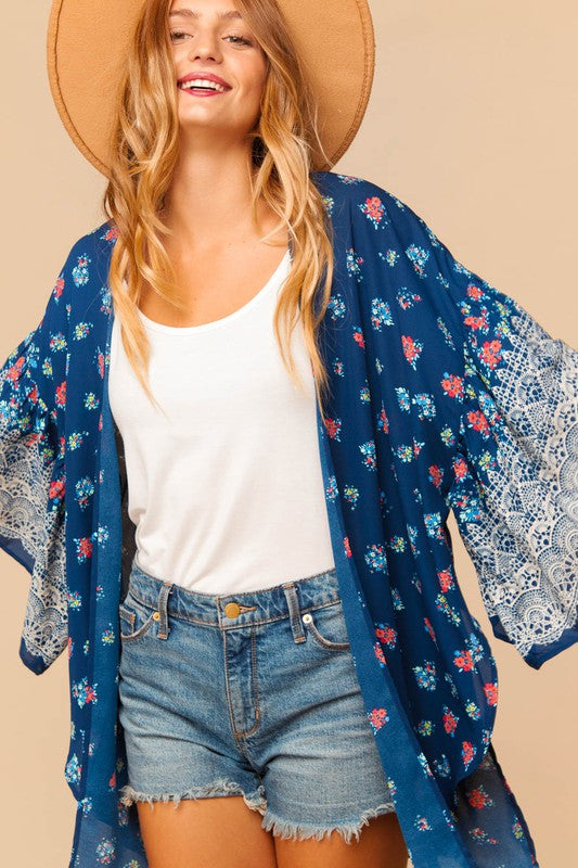 What Dreams Are Made Of Kimono - Navy