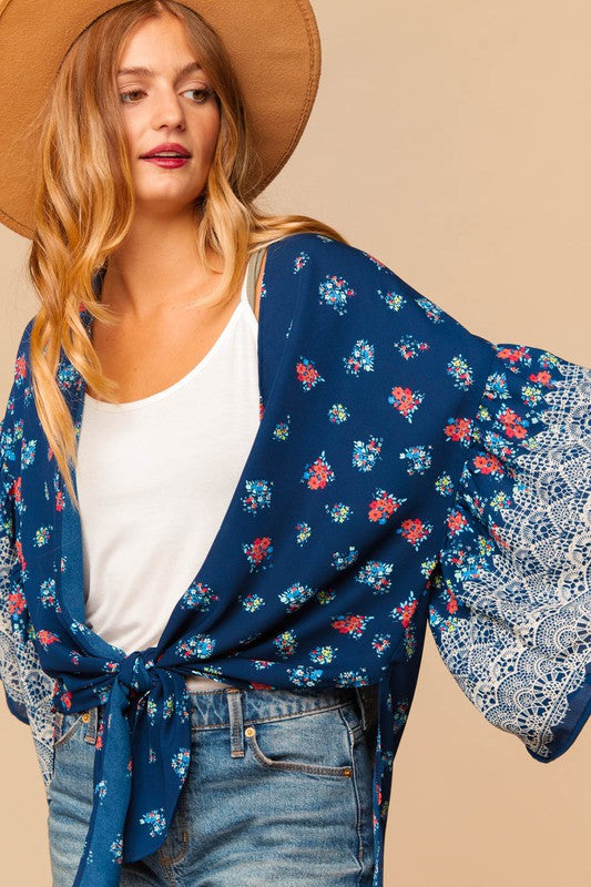 What Dreams Are Made Of Kimono - Navy