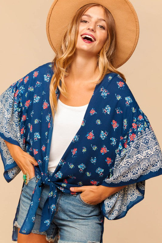 What Dreams Are Made Of Kimono - Navy