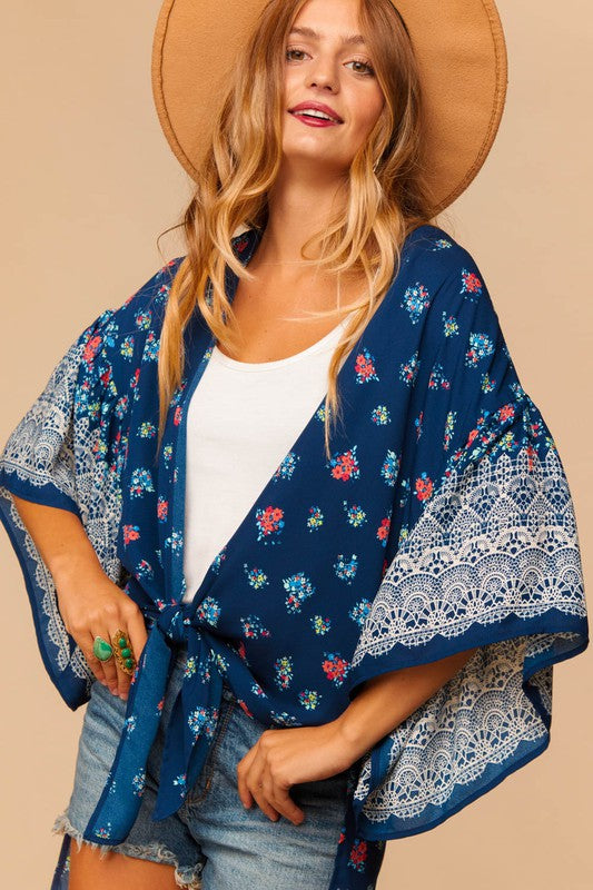 What Dreams Are Made Of Kimono - Navy