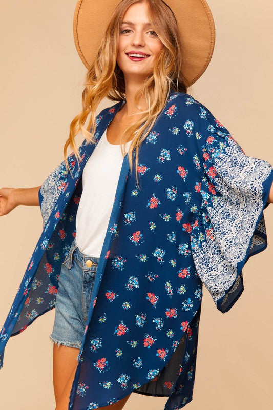 What Dreams Are Made Of Kimono - Navy