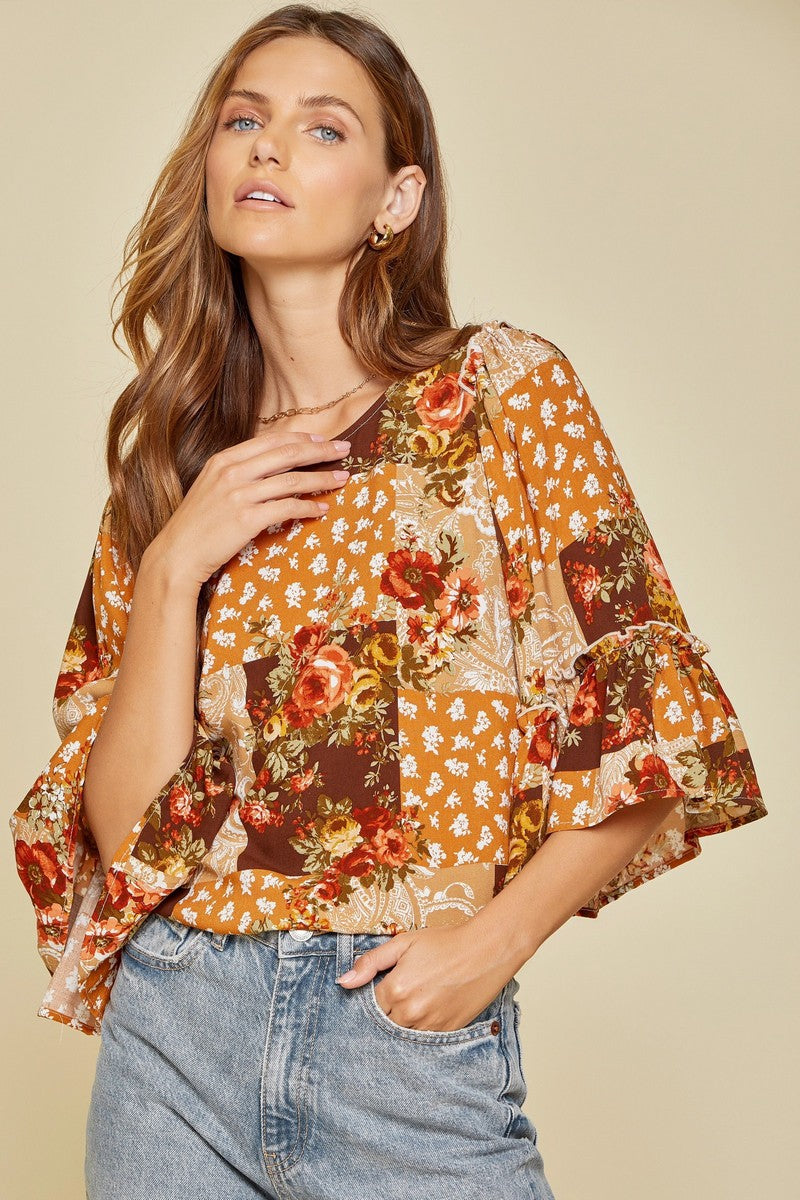Take Me Away Floral Blouse