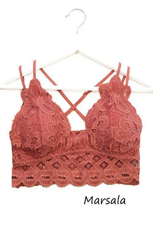 This is Love Lace Bralette - Marsala