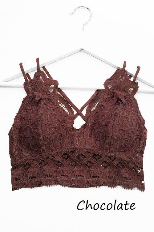This is Love Lace Bralette - Chocolate