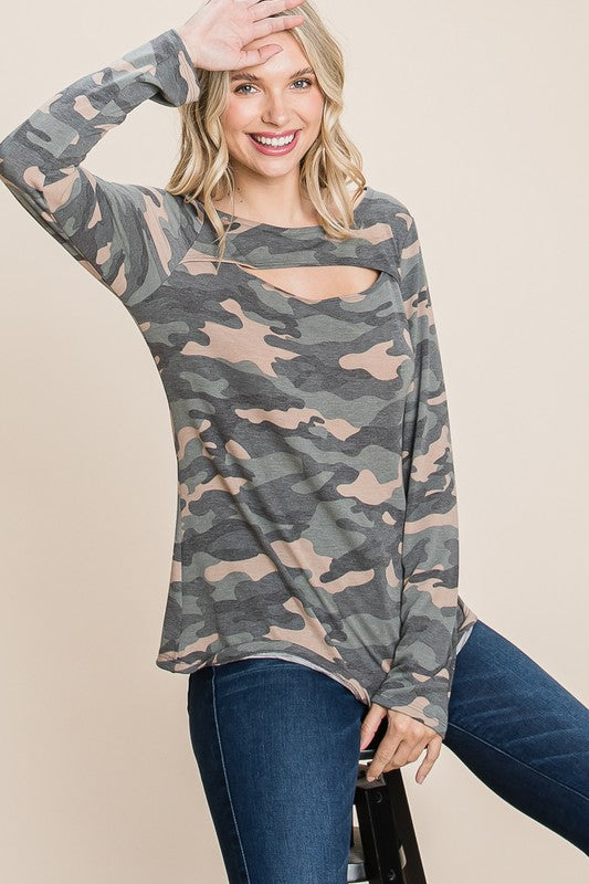 Obviously Yours Camo Top