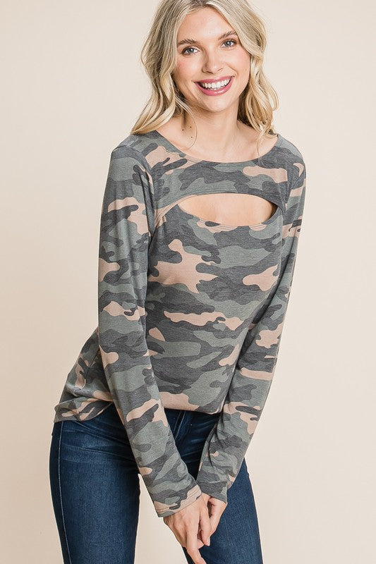 Obviously Yours Camo Top