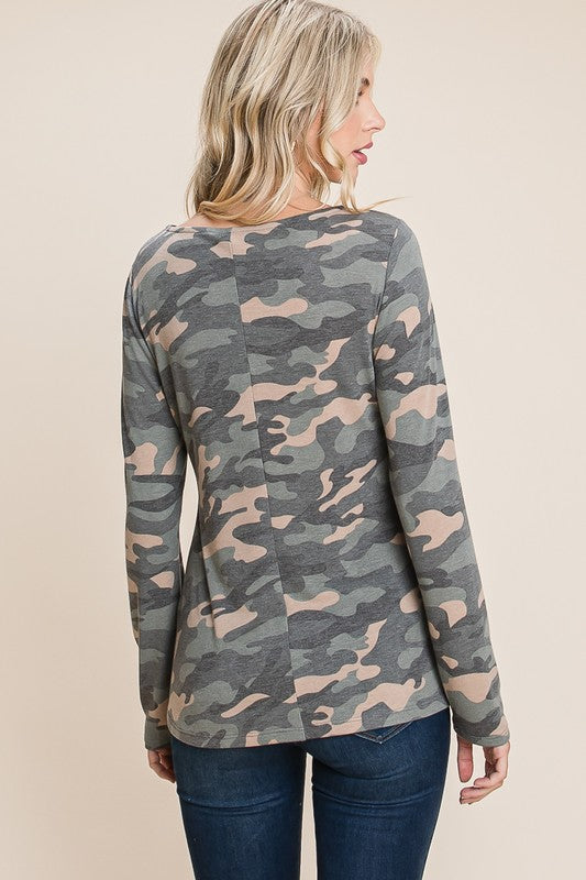 Obviously Yours Camo Top