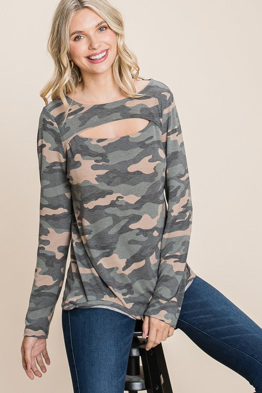 Obviously Yours Camo Top