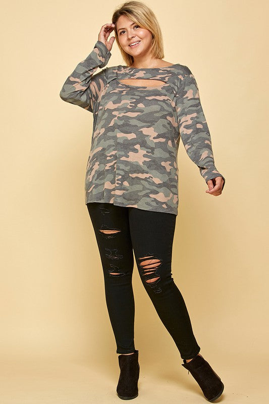 Obviously Yours Camo Top