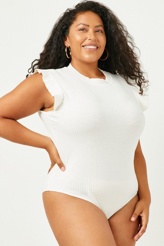 Forgot the Rules Ribbed Bodysuit - Off White