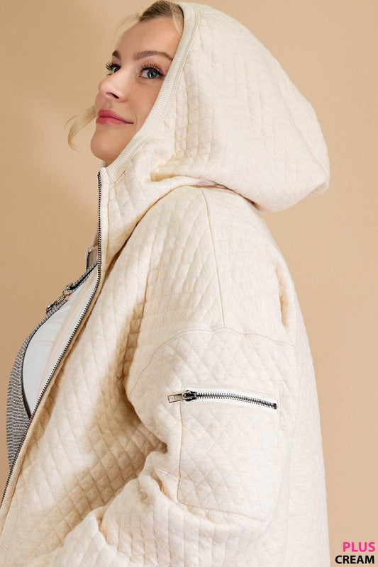 Feel So All Alone Quilted Hoodie