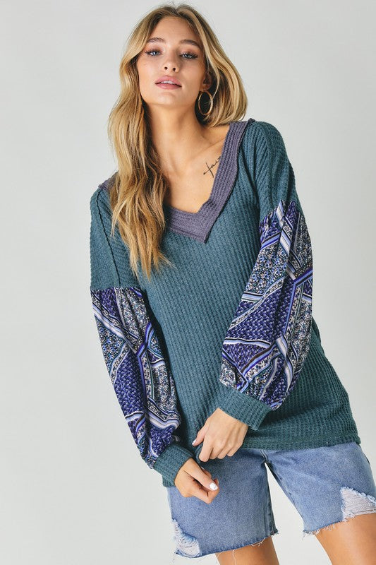 Now We're Ready Waffle Knit Top