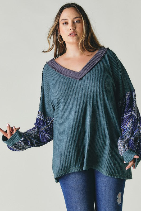 Now We're Ready Waffle Knit Top