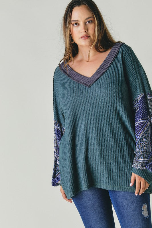 Now We're Ready Waffle Knit Top