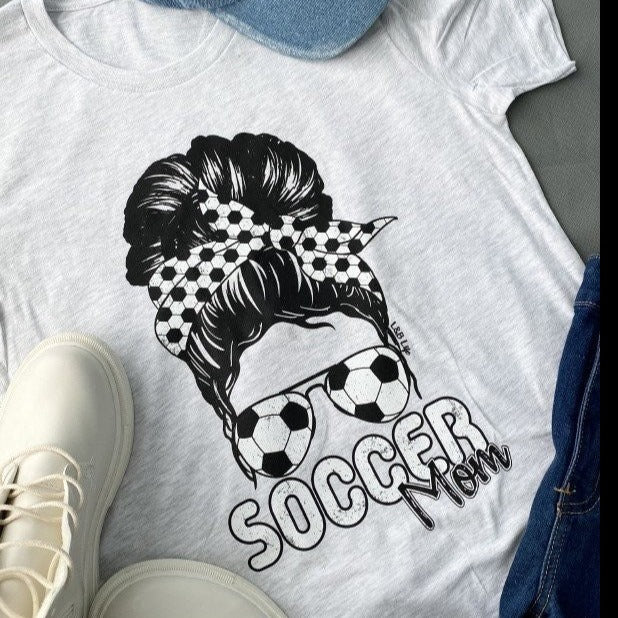 Soccer Mom Messy Bun Graphic Tee